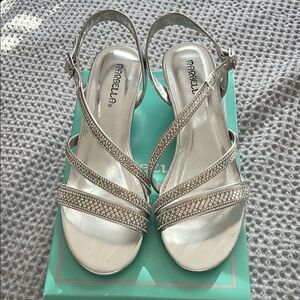 Silver Strappy Sandals